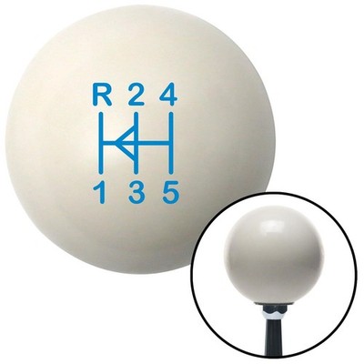 Blue Shift Pattern 46n Ivory Shift Knob w/ M16x1.5 Insert Shifter Auto Manual