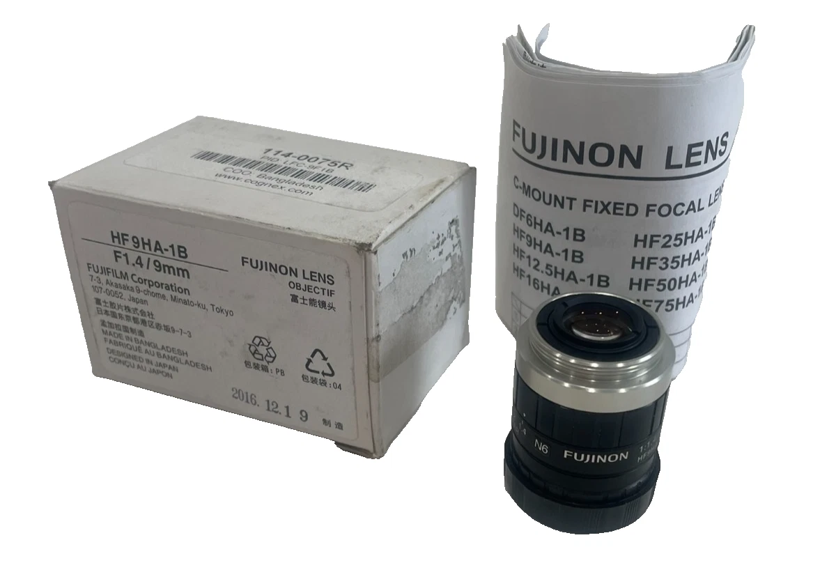Objectif Fujinon HF9A-2M1 9mm F/1.4 C-Mount Neuf - Boîte Et Manuel Inclus