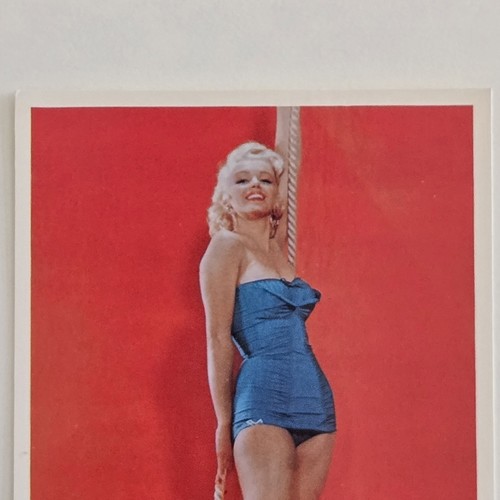 Vintage Marilyn Monroe Pinup Postcard Blue Swimsuit American Postcard NY 1950's - Picture 2 of 6
