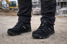 Men's Groundwork Safety Trainer Black/Grey Comfort Steel Toe-Cap Work Boot