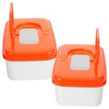 2 Pcs Wipes Dispenser Wet Plastic Box Office Travel Container for Bathroom
