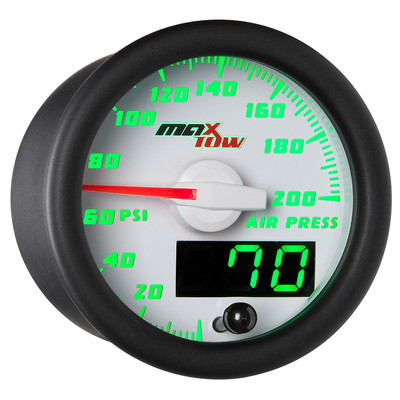 #ad 52mm White MaxTow 200 PSI Air Pressure Air Suspension Gauge $69.97