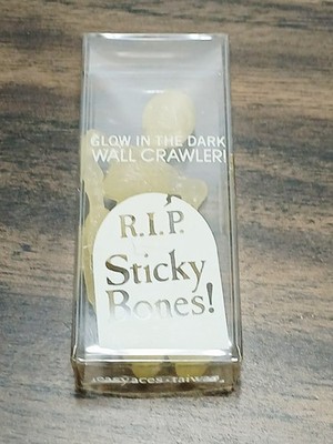 Vtg R.I.P. Sticky Bones Glow in the Dark Wall Crawler Skeleton in Box=Taiwan