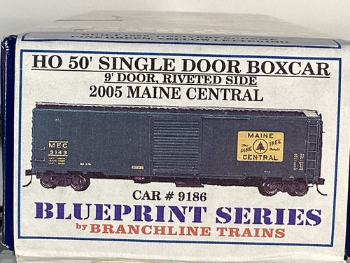 BRANCHLINE BLUEPRINT HO 50' ÚNICO 9' PUERTA REMACHADO BOXCAR MAINE CENTRAL #9186 | Zustand: New