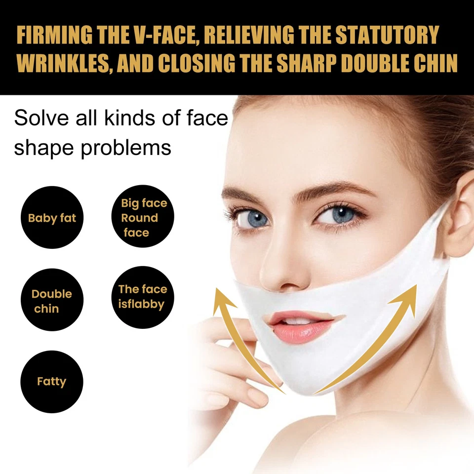 10x Lifting Firming V-Shape Face Mask Double Chin Treatment V Line Mask Slimming - image 3 of 4