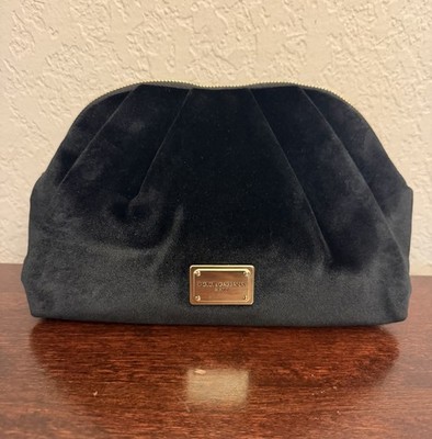 Dolce & Gabbana Beauty Black Velvet Signature Cosmetic Pouch Makeup Bag Clutch