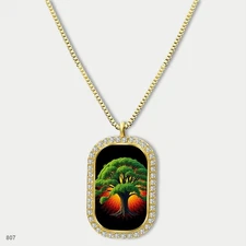 Amazing Colorful Tree of Life Pendant Necklace Chain Image Dog Tag Chain Gift De