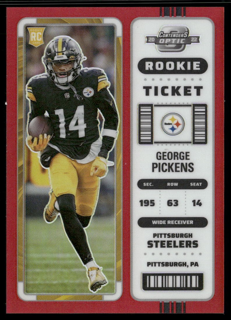 2022 Panini Contenders Optic #73 George Pickens Red #/175