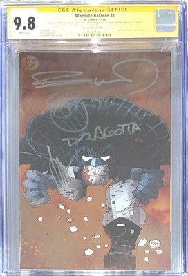 ABSOLUTE BATMAN 1 MILLER FOIL CGC SS 9.8 SIGS BY MILLER, JOCK, SNYDER & DRAGOTTA