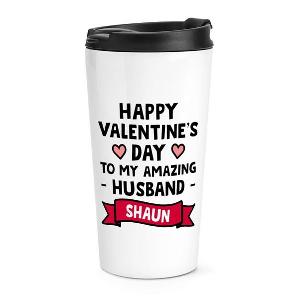 Personalisiert Happy Valentinstag To My Amazing Ehemann Reise Becher Tasse Liebe-image