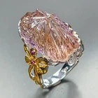 Jewelry gem 38 ct+ Natural Ametrine Ring 925 Sterling Silver Size 8.5 /R469336