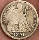 1891-O Seated Liberty Dime G Detail
