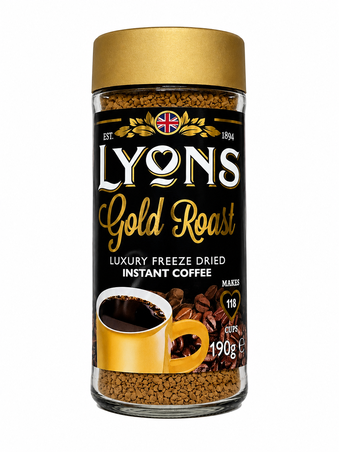 Lyons Gold Roast Instant Coffee 190g