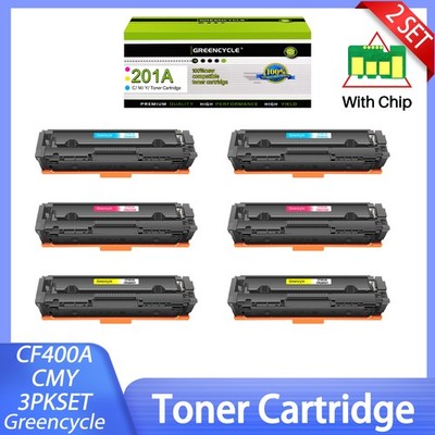 6PK Color CF401A CF402A CF403A Toner for HP 201A Laserjet Pro M252n/dn/dw M277n