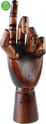 10.2" Wooden Artist Hand Model Left Mannequin for Drawing Art Display