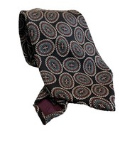 Gitman Bros Men  s Pure Silk Burgundy Paisley Neck Tie Made In The USA Vintage
