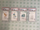 1996 POKEMON RED VERSION PLAYING CARDS The 4 Aces PSA 5/6 mewtwo,charmander etc