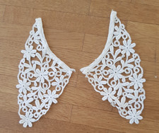 kleiner, 2 teiliger Vintage Kragen, weiß  schöne Spitze - gesamte Länge ca. 12cm