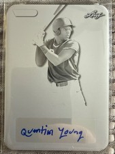 2024 Leaf Vivad Quentin Young ⚾️ MLB Black Plate Auto 1/1  #BA-QY1 Prospect 