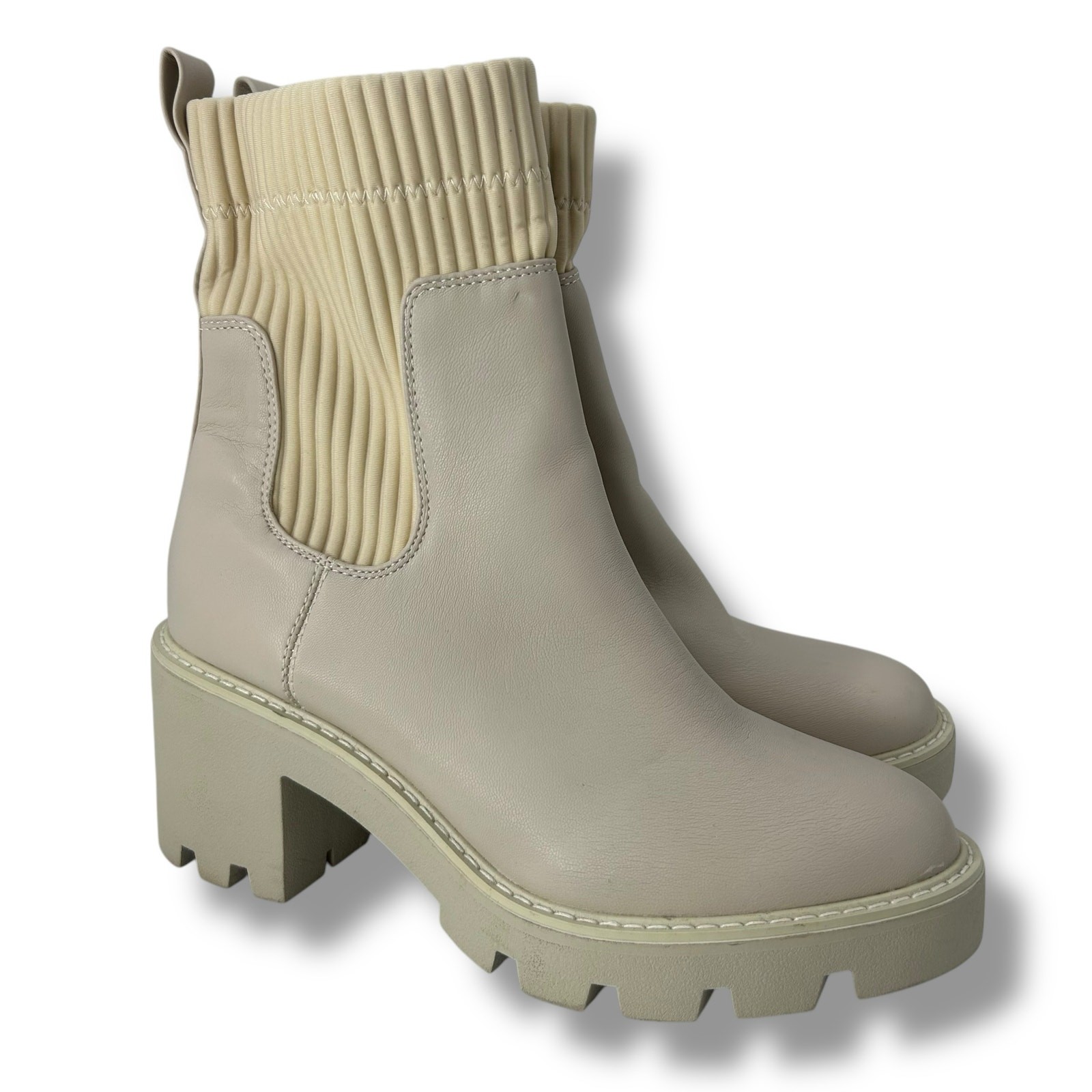 SAOLA NUOVI stivaletti Bar III Versuz suola a strappo taglia 9 5 panna bianco sporco calzino grosso stivali