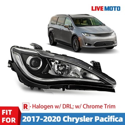2017-2020 Chrysler Pacifica LED DRL Halogen Projector Headlight w/Bulb Passenger
