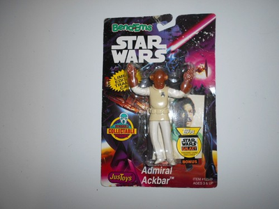 #ad #ad Admiral Ackbar Star Wars action figure Just Toys Bendems 12549 new READ $11.99