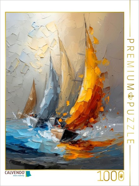 Calvendo Puzzle Wind Hits Sail | 1000 Pieces, Finished Size 25.2 × 18.9 In (64 ×-image