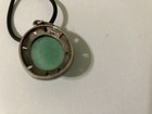 Ladies Marcasite Halo Pendant - Main Stone:  Jade — photo 3