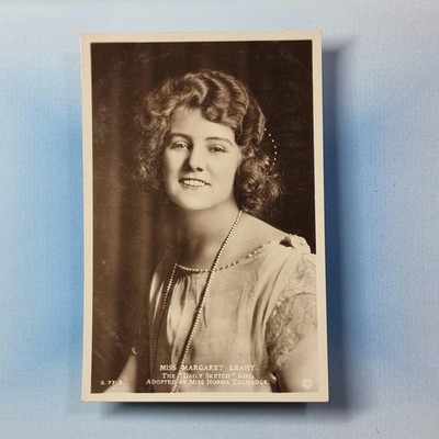 Daily Sketch Girl Margaret Leahy Postkarte um 1922 Echtfoto Schönheitswettbewerb Gewinner
