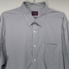 UNTUCKit Shirt Mens XL Black Check Stretch Long Sleeve Button Up Wagner