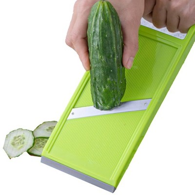 Handheld Potato Slicer & French Fry Cutter, Stainless Steel Manual 1, Green 