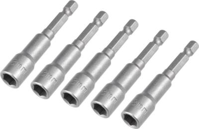 5 Stück 1/4 Schnellwechsel Sechskantschaft 8 mm Magnet Mutternsetzer Schrauber Bohrer, 65 mm