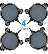 4-Inch 4 pack Aquarium Air Bubble Disk Stone Hydroponics Oxygen Aerator