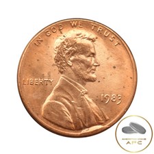 1983 Lincoln Memorial Cent w/CUD Choice BU Unc Base of Bust CUD LC-83-24