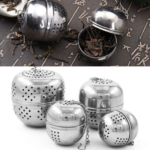 Tea Infuser Mesh Filter Stainless Steel Ball Tea Leak Leaf Strainer Spice Ball* - Afbeelding 1 van 12