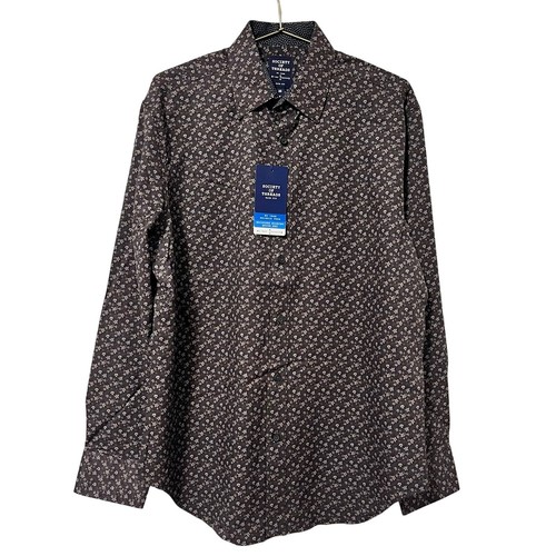 Society of Threads Floral Button Shirt Size M Slim Fit Wrinkle Resistant Office - Picture 2 of 9