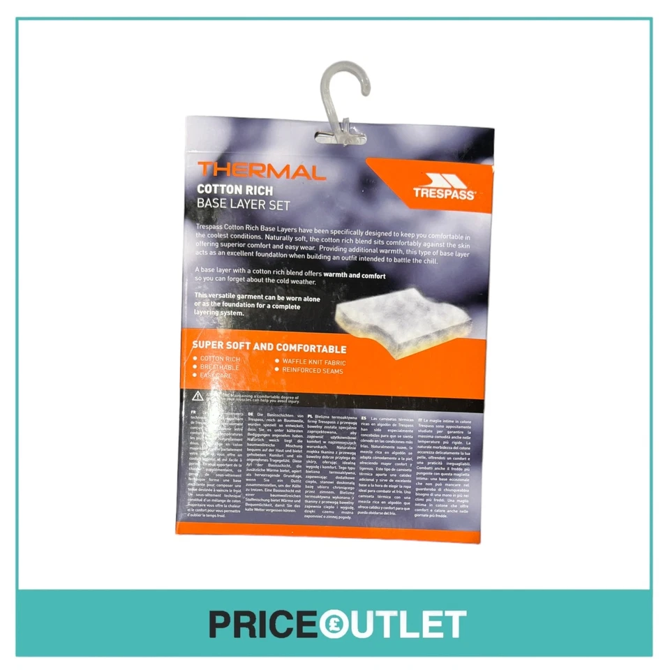 Trespass - Juego de capas base ricas en algodón térmico - azul marino - XL/L Foto 2 de 2