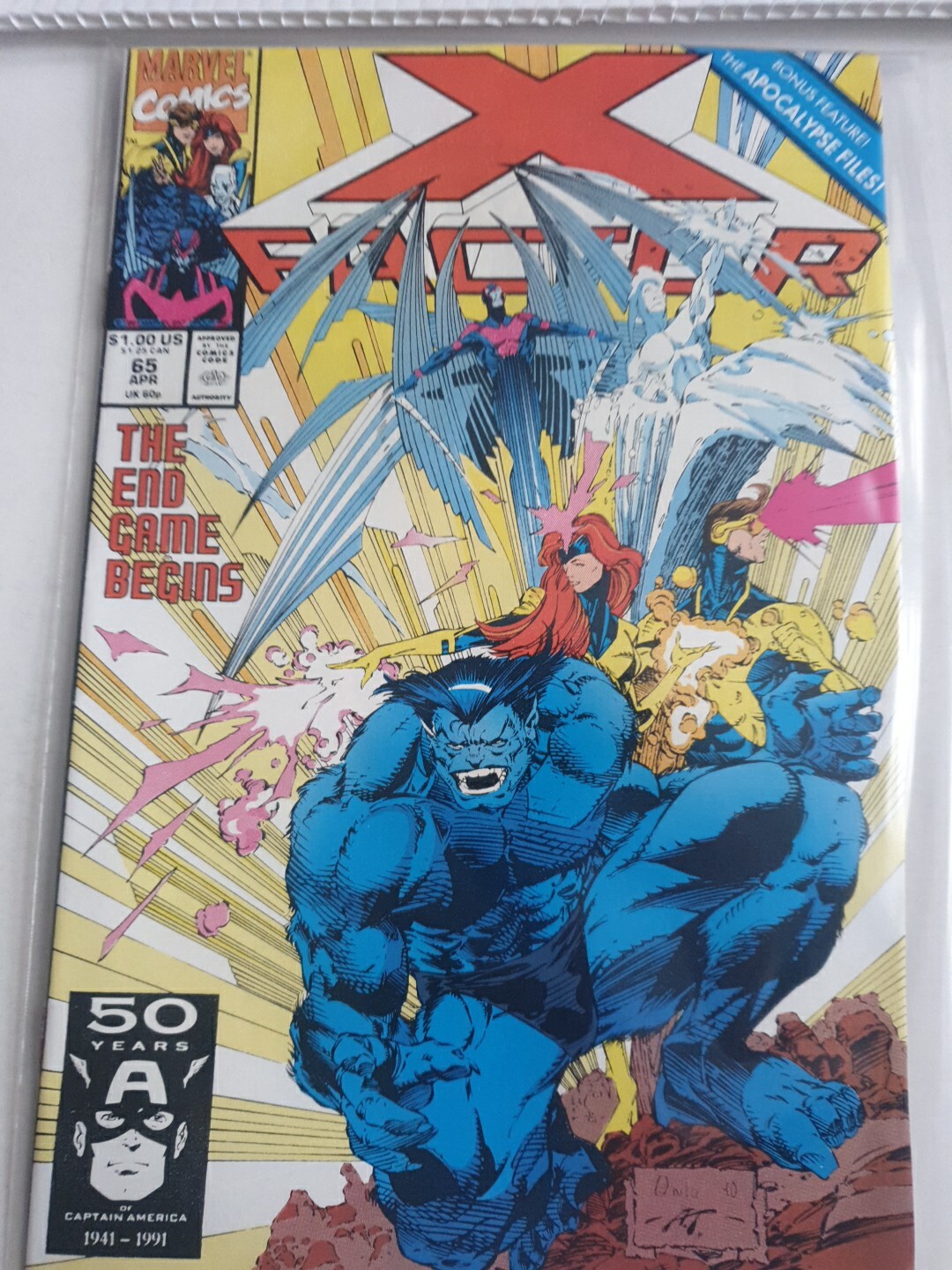 X-FACTOR ISSUE #65 1990 MARVEL COMIC 1st Series (Original Xmen Reunited) Vfn/Nm