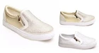 Womens Zip Diamante Trainers Croc Skin Slip On Skater Sneakers Flats Shoes Pumps