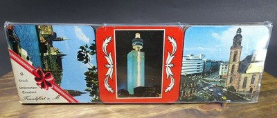 Vintage Frankfurt Coasters Untersetzer Germany Drink Coasters (6) Coasters 