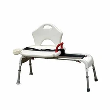 Transfer Bench Bath Chair with Back Stool for Adult Handicap Shower Seat Sliding