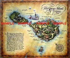 Disney Tom Sawyer Explorer Map 11" X 13.5" Collector's Poster