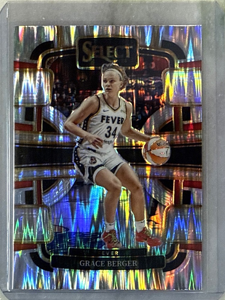 2024 Panini Select WNBA Grace Berger Silver Flash Prizm -#50 Indiana Fever