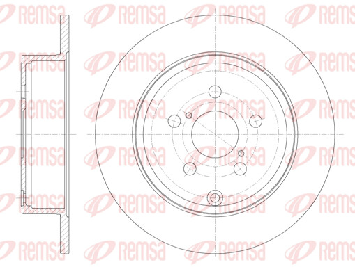 Remsa 2X Bremsscheibe Hinten Ø280Mm FüR Toyota Corolla Verso Zer_ Zze_ R1_-image