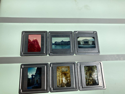6 Vintage TDC Prestomount Metal Slide Photograph Picture Photo European Sights B
