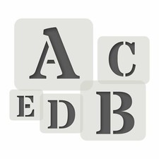 Reusable Individual Letter and Number Stencils. Various font and size options.