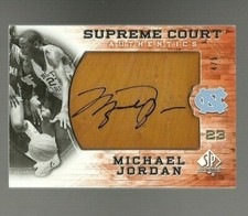 Michael Jordan autograph 2010 Upper Deck SP Game Used North Carolina Floor #4/5