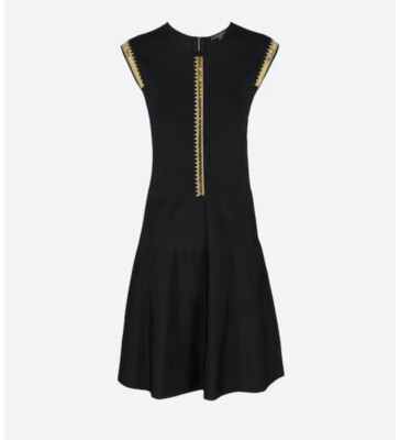slim fit dress slacks Black Gold Chain Straps Drawstring Cut Out Mini Dress main image 1