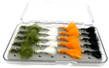 20 x Goldhead Nuggets In Fly Box- Trout Fishing Flies - Fly Fishing Flies