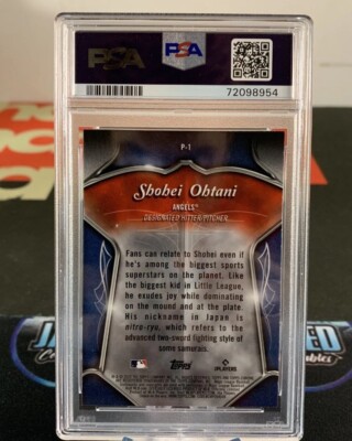 2022 Topps Chrome Pinstriped Shohei Ohtani #P-1 PSA 10 GEM MT | eBay